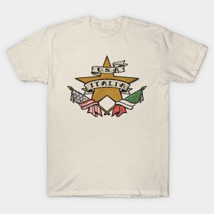 U.S.A. - ITALIA Tattoo Flash T-Shirt